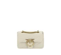 PINKO White Calf Leather Bos Taurus Shoulder Bag