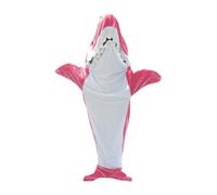 Pinkrin Shark Blanket, coperta per squalo per adulti, da indossare, in flanella, super morbida e confortevole, ideale come regalo, Colore: rosa., L(158-166cm)