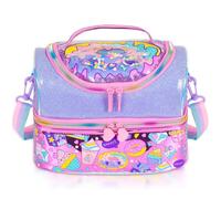 PinkSheep borsa termica a due piani per pranzo dei bambini, rientro a scuola, grande, per ragazzi, ragazze, uomini, donne, con tracolla regolabile (Dessert)
