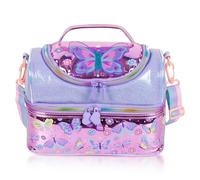 PinkSheep Borsa termica per il pranzo a due piani per bambini, grande, per ragazzi, ragazze, uomini, donne, con tracolla regolabile, unicorno (unicorno1)