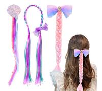 PinkSheep Fermaglio per capelli a forma di sirena, per ragazze e bambine, con capelli finti