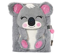 PinkSheep Koala Diario per ragazze con lucchetto e chiavi, quaderno di peluche Koala per bambini, diario segreto con 160 pagine foderate per scrivere disegnare, regali Koala per ragazze