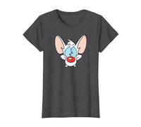 Pinky And The Brain Pink Maglietta, Donna, Grigio Scuro, XS