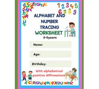Pinky Manganyi Alphabet and number tracing worksheet (Tascabile)
