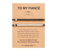 Pinky Promise Bracciale coordinato per coppie, uomo, relazione a distanza per donne e uomini, lui e lei, coppia carina, Misura unica, Plastica, Nessuna pietra preziosa