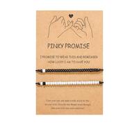 Pinky Promise Bracciale coordinato per coppie, uomo, relazione a distanza per donne e uomini, lui e lei, coppia carina, Misura unica, Plastica, Nessuna pietra preziosa