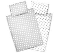 PinkZebra Biancheria da letto per bambini e bambini: coperta 100 x 135 cm + cuscino 40 x 60 cm, per bambine e ragazzi in 100% cotone con chiusura lampo, Öko-Tex Standard, Stella Grigio