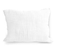 PinkZebra Bio-Musselina 50 x 80 cm Federa per cuscino, certificata ÖkoTex, federa per cuscino in 100% cotone biologico, mussolina per cuscino, con chiusura lampo, prodotto nell'UE, bianco