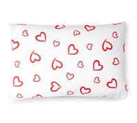 PinkZebra Federa per cuscino per bambini e bambini, 50 x 70 cm, rivestimento in 100% cotone, federa per cuscino per ragazze e ragazzi, Öko-Tex Standard 100, prodotta nell'Unione Europea, cuore