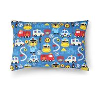 PinkZebra: federa per cuscino per bambini e neonati, 100% cotone, federa per cuscino per ragazze e ragazzi, certificata Öko-tex Standard 100, con cerniera (Ippopotamo Poliziotto, 30 x 50 cm)