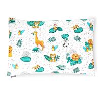 PinkZebra Federa per cuscino per bambini e neonati, 25 x 50 cm in 100% cotone, per ragazze e ragazzi, con chiusura lampo, Oeko-tex Standard 100, prodotta nell'Unione Europea, Africa