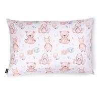 PinkZebra Federa per cuscino per bambini e neonati, 40 x 80 cm in 100% cotone, per ragazze e ragazzi, con chiusura lampo, Oeko-tex Standard 100, prodotta nell'Unione Europea, Animali di Peluche