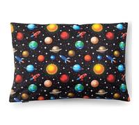 PinkZebra Federa per cuscino per bambini e neonati, 50 x 70 cm, 100% cotone, federa per cuscino per ragazze e ragazzi, Öko-Tex Standard 100, chiusura lampo, prodotta nell'Unione Europea, Cosmos