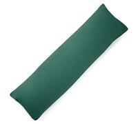 PinkZebra Mussola - federa per Cuscino per dormire sul fianco, 40 x 120 cm, in 100% cotone biologico, per bambini e adulti, Öko-Tex, malachite