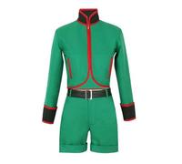 Pinloo Gon Freecss - Costume da cosplay Gon Freecss uniforme, con parrucca, personaggio anime, costume di Halloween, da uomo