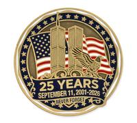 PinMart Spilla da bavero Patriotic Twin Towers dell'11 settembre 9/11 - Memorabilia e memoria del Pentagono - Spille smaltate commemorative per veterani, eventi, zaini, cappelli - Confezioni singole o