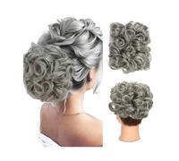 Pinna per capelli Chignon riccio disordinato for capelli grandi con fermagli for pettine nella copertura della coda dei capelli Estensione della coda di cavallo Pezzi di capelli naturali sintetici Uti