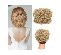 Pinna per capelli Chignon riccio disordinato for capelli grandi con fermagli for pettine nella copertura della coda dei capelli Estensione della coda di cavallo Pezzi di capelli naturali sintetici Uti