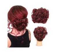 Pinna per capelli Chignon riccio disordinato for capelli grandi con fermagli for pettine nella copertura della coda dei capelli Estensione della coda di cavallo Pezzi di capelli naturali sintetici Uti