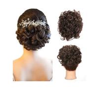 Pinna per capelli Chignon riccio disordinato for capelli grandi con fermagli for pettine nella copertura della coda dei capelli Estensione della coda di cavallo Pezzi di capelli naturali sintetici Uti