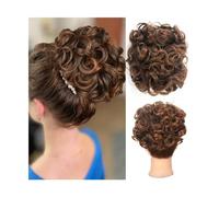 Pinna per capelli Chignon riccio disordinato for capelli grandi con fermagli for pettine nella copertura della coda dei capelli Estensione della coda di cavallo Pezzi di capelli naturali sintetici Uti