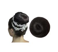 Pinna per capelli Clip for estensione chignon di capelli sintetici nel parrucchino Coda di capelli finti Ciambella Coulisse Chignon Pezzo di capelli Updo Pezzo di capelli Coda di cavallo Utilizzato pe
