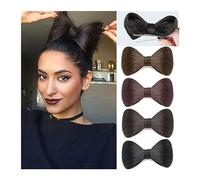 Pinna per capelli Sintetico Naturale Capelli Finti Fiocco Panino Soffice Artiglio Chignon Estensioni Dei Capelli Fibra Ad Alta Temperatura Dritto Updo Parrucchino Carino Copricapo Strumenti for Lo Sty