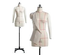 Pinnable Dress Form Plus Size per Cucire Vestiti, Torso Manichino Femminile con Braccia Morbide, Manichino Sarto Sarto su Ruote, Taglia Intera per Adulti (Color : White, Size : Small) Interesting