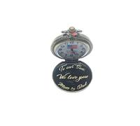 Pinnacle Awards Canada To Our Son We Love You Mom & Dad Orologio da tasca con incisione laser (standard RR), Ottone anticato.