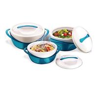 Pinnacle - Set di 3 piatti grandi e insalatiera con coperchio, set da zuppa