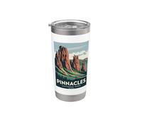Pinnacles National Park Vintage Campeggio Escursionismo Uomo Donna Bicchiere termico in acciaio inox doppia parete