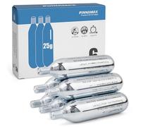 PINNAMAX Set di pompe CO2 per bicicletta - Gonfiatore CO2 con cartucce CO2 da 16 g/25 g, compatto, leggero, compatibile con valvole Presta & Schrader, perfetto per biciclette da corsa e MTB, con