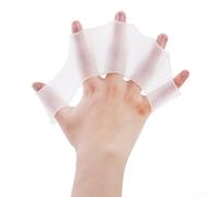 Pinne a cinque dita per nuoto, progettate per migliorare e migliorare la sensazione dell'acqua durante esercizi tecnici e ripetitivi (L blu (S bianco (coppia)