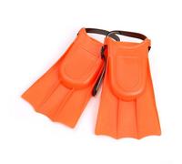 Pinne da nuoto antiscivolo regolabili per bambini, progettate per ridurre la resistenza e fornire una vestibilità sicura per varie attività acquatiche come snorkeling e immersioni (arancione)