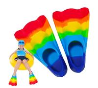 Pinne da nuoto per bambini - Vivide pinne in silicone per bambini piccoli, design liscio mini esercizi, attrezzature per la gioventù, stile di apprendimento accogliente, uso per principianti, ragazze