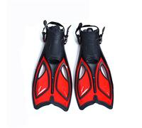 pinne da nuoto, Pinne da nuoto flessibili e regolabili for adulti, for snorkeling, pinne corte in silicone for allenamento professionale di immersioni(Rosso,S code)
