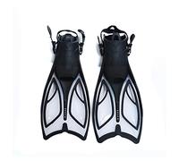 pinne da nuoto, Pinne da nuoto flessibili e regolabili for adulti, for snorkeling, pinne corte in silicone for allenamento professionale di immersioni(Black,S code)