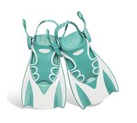 pinne da nuoto, Pinne regolabili antiscivolo TRP Scarpe da nuoto e immersioni Pinne corte professionali for snorkeling Attrezzatura subacquea(Vert,S/M code)