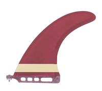 Pinne da surf Pinna da surf a nido d'ape SURF da 8" - Pinna con timone a singola montata al centro for surf longboard, design durevole Facile da installare(Red)