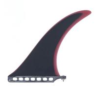 Pinne da surf Tavola da surf con anima a nido d'ape, timone a pinna singola, pinna centrale in fibra di vetro leggera da 9" for longboard, resistenza ridotta Facile da installare(Red)
