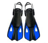 Pinne per snorkeling per esercizi di nuoto, design regolabile in silicone per un uso comodo ed efficace (L/XL blu)