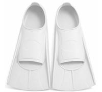 Pinneggiatrici in silicone, morbide e comode per bambini e adulti, pinne corte da allenamento per il nuoto, pinne unisex per bambini e adulti, pinne corte (Grigio chiaro, XS(30-32))