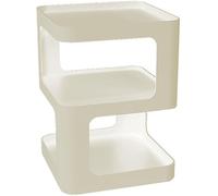 PINNKL Comodino con ripiano Aperto, tavolino dal Design Moderno, Comodino con Scomparto Aperto, tavolino per Soggiorno, Camera da Letto (Colore : Beige, Dimensioni : 13.7x13.7x21in)