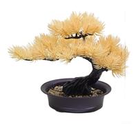 Pino bonsai artificiale per interni in ambienti di lavoro, case e studi con struttura in plastica che non sbiadisce (D)