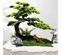 Pino Bonsai Finto - Centrotavola con Fogliame a Strati Vivaci Che esalta Il simbolismo della ricchezza in spazi terrazzati/soggiorni for casa/Ufficio(7ft)