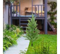 Pino E Cipresso Artificiali Con Picchetto Da Terra Per Cortile, Prato E Portico