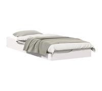 Pino massello design basso letto a piattaforma singolo 90x210 cm Bianco
