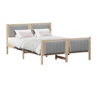 Pino massello Design moderno Piattaforma con contenitore 140x200 Naturale e