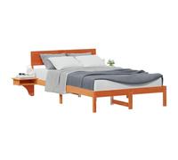 Pino massello silenziosa Platform letto legno Cera marrone 120x190 cm