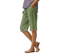 Pinocchietti Donna Estivi Eleganti Estivi Pantalone Capri Cotone E Lino Curvy Larghi Pinocchietto Spiaggia Elastici In Vita Leggeri Bianchi Elastico Taglie Forti Pantaloni 3/4 Palazzo Per Le Vacanze